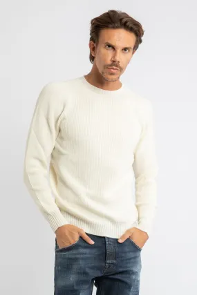 Wool Ribbed Crewneck Sweater