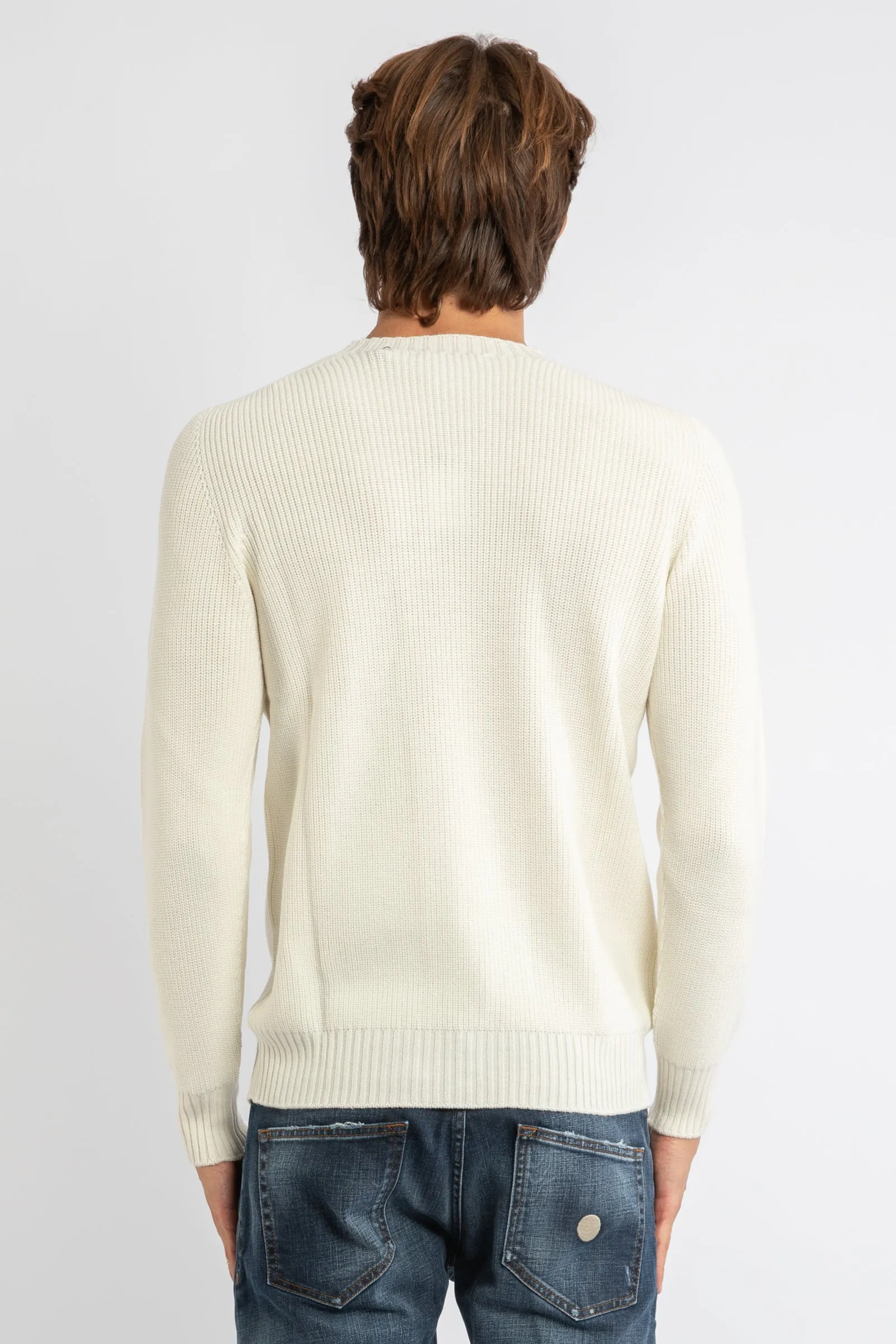 Wool Ribbed Crewneck Sweater