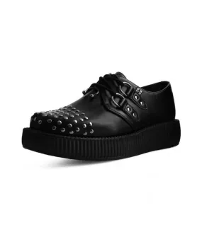 Zapato Shoes Black Studs & Septum Viva Low Sole Creeper TUK AV9369