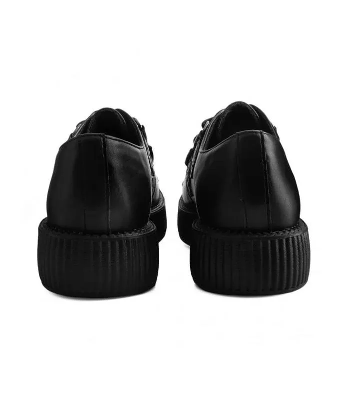 Zapato Shoes Black Studs & Septum Viva Low Sole Creeper TUK AV9369